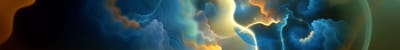 A teaser of the prize wallpaper. Smooth blues, oranges, and greens make cloud-like shapes with a summer evening backlight.